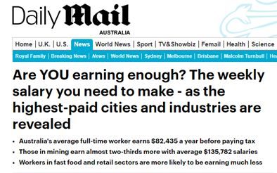 心痛还是心动?澳人平均薪资出炉，最低年薪27,768澳元